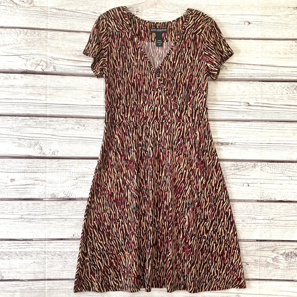 Petite Sophisticate Animal Print Dress